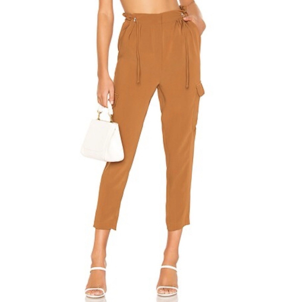 Tularosa Rosemary Cargo Pants Size XS Rust Orange Cropped‎ Drawstring NEW NWOT